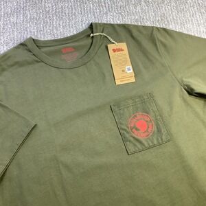 Fjallraven Logo Pocket T-Shirt Mens Laurel Green Organic Cotton Tee Size‎ L NWT